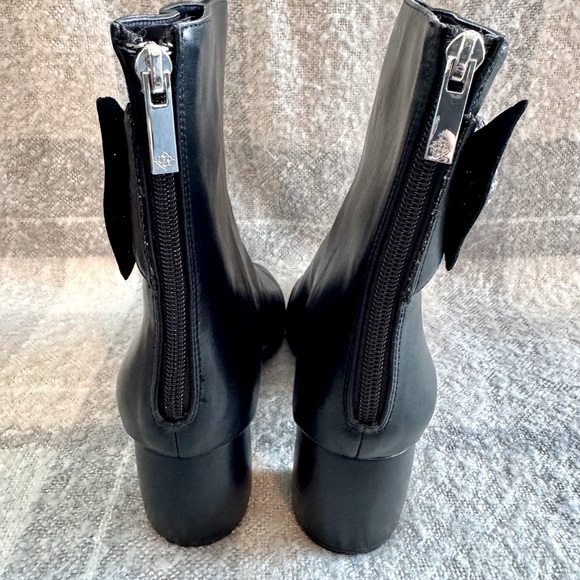 Nanette Lepore Black Ankle Boots with Studded Bow Detail Size 10 New in Box - Picture 7 of 13